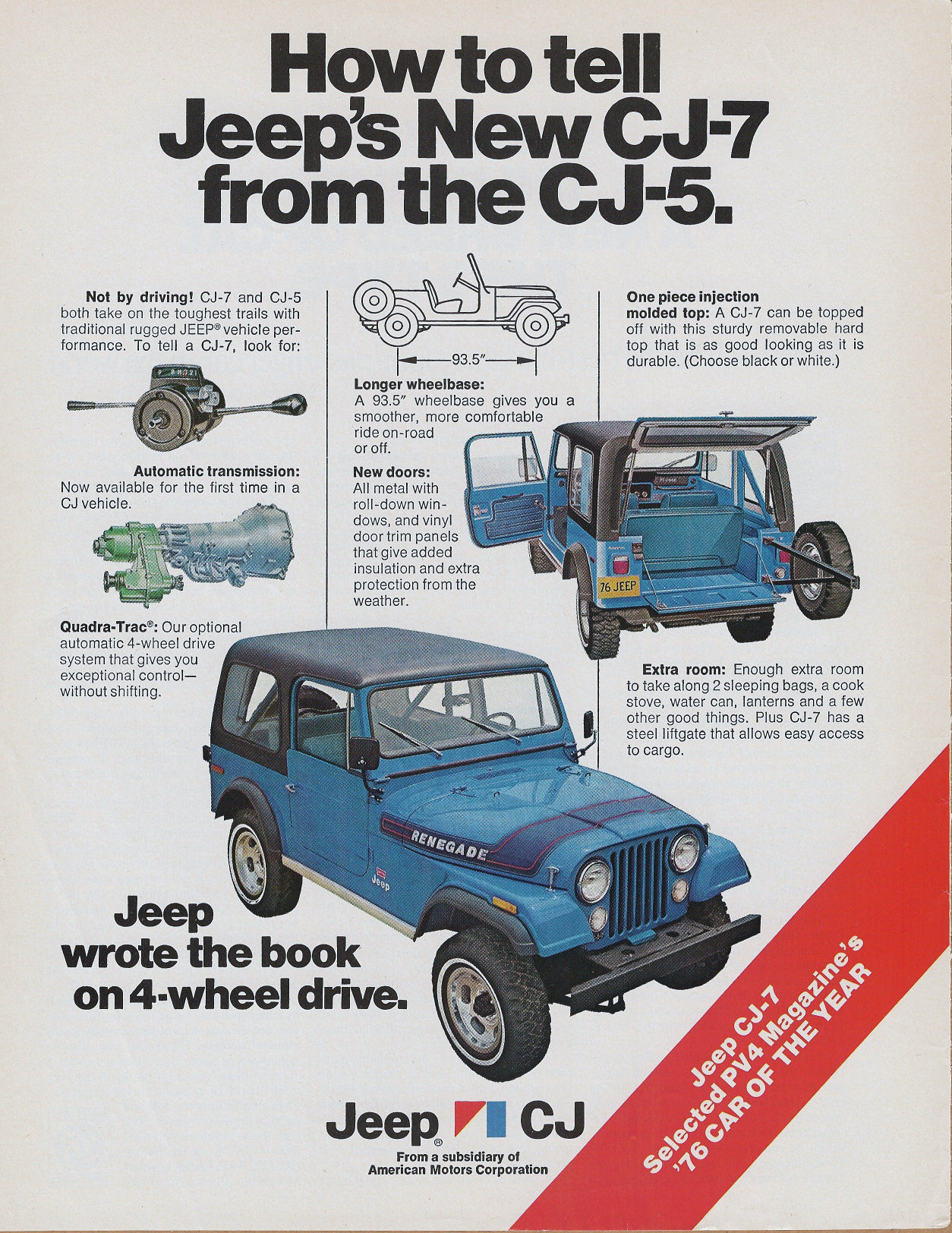1976 Jeep Auto Advertising